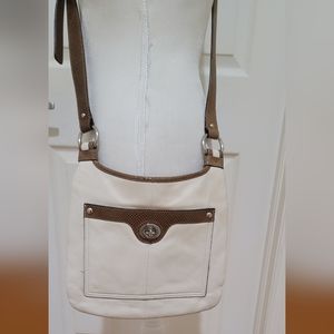 Coach Penelope Hippie Snake Skin White/Brown Crossbody Bag